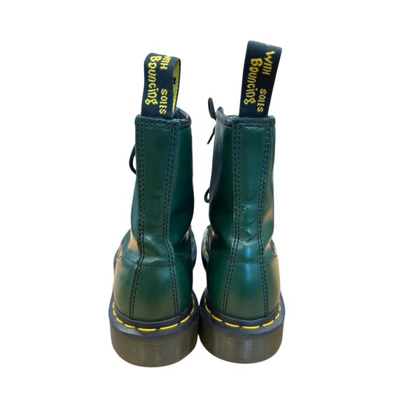 Doc Marten Origional Green Leather Lace Up Boots Women’s Size 6 L, New With Def - Picture 2 of 9